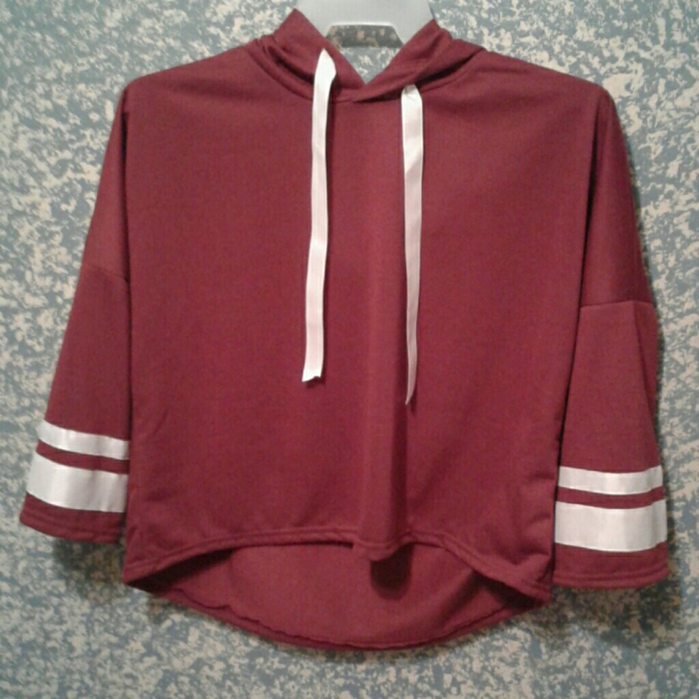 Romwe cropped hooded shirt